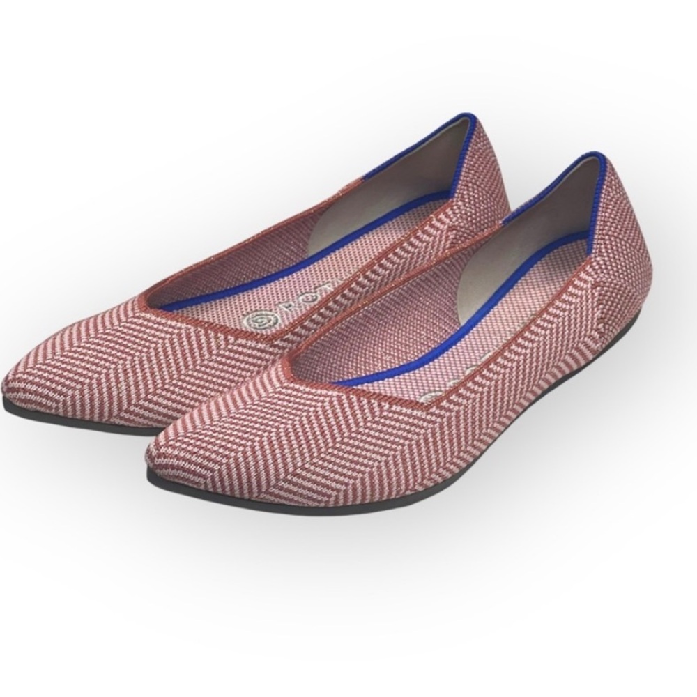 Rothy's Size 5.5 Retired Amber Metallic Herringbone Pointed Toe NEW 002-191 - Picture 12 of 16